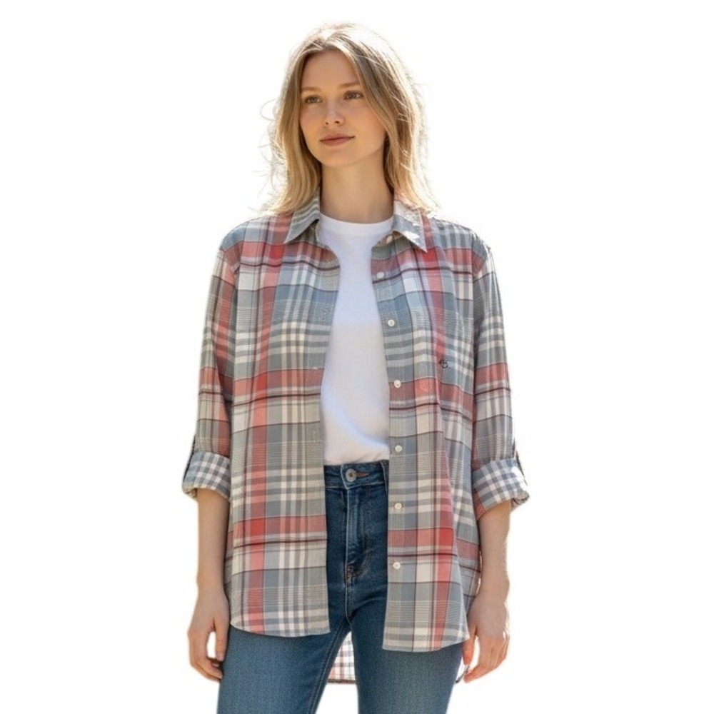 Lauren Ralph Lauren Vintage Womens Plaid Button Down Shirt Size 6